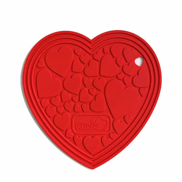 Heat Resistant Silicone Mat - Frenchic Heart Red